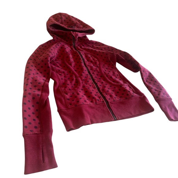 Lululemon Scuba Hoodie II Ghost Dot Heathered Cranberry Bordeaux Drama - Picture 8 of 17